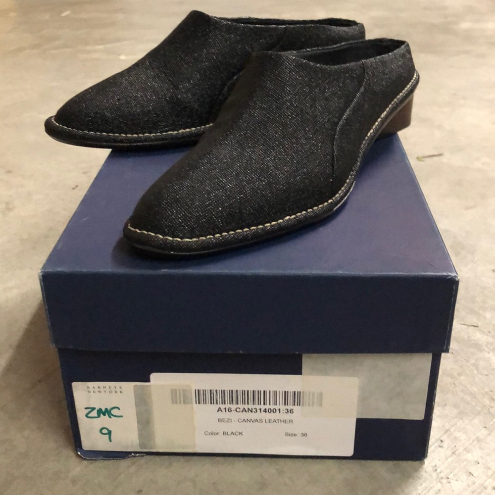 Maria+Cornejo Bezi Canvas Leather Mules Size 36